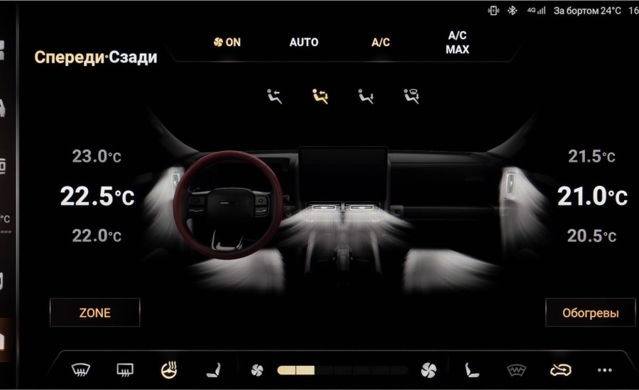 Трехзонный климат-контроль